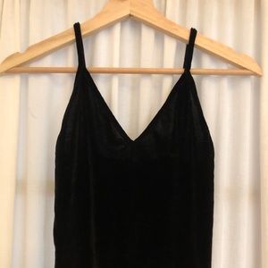 Black Velvet Tank Top